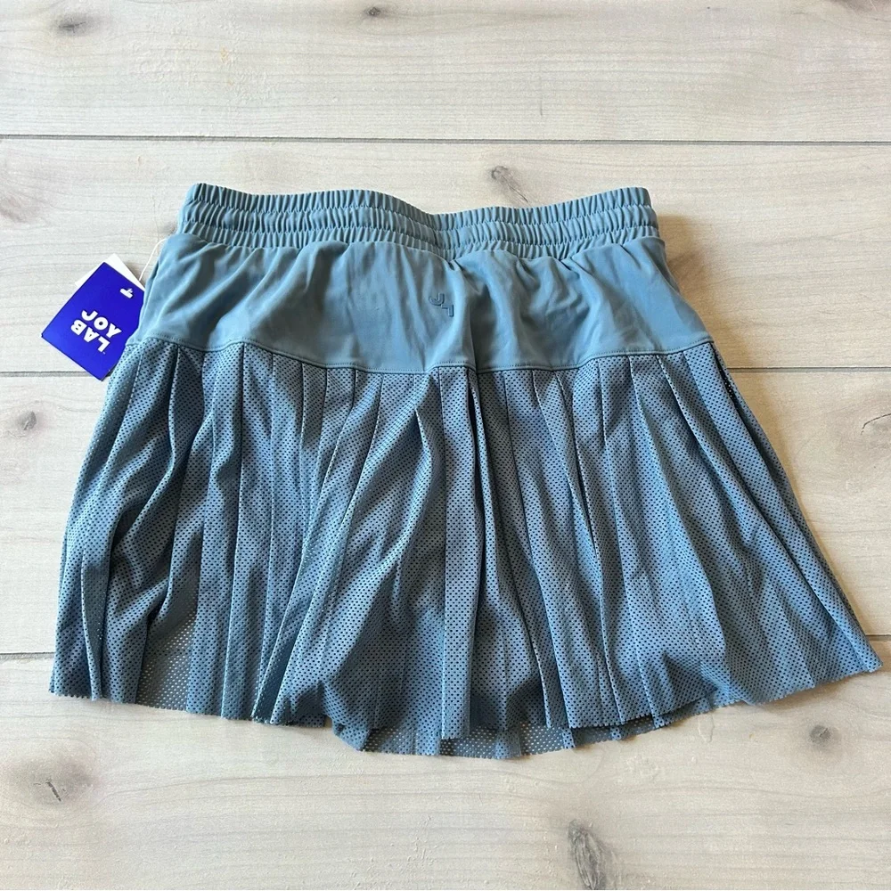 NWT JoyLab Pleated Active Drawstring Waist Skort in Mesh Dusty Blue - Picture 5 of 5